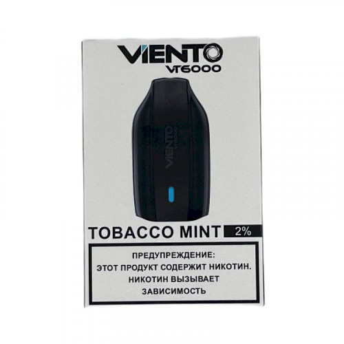 Электронная сигарета Viento VT 6000 - Табак мята (Tobacco Mint)